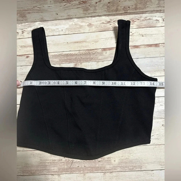 Altar’d State Cropped Tank Top Women’s Size Medium Black Sleeveless - Picture 5 of 5